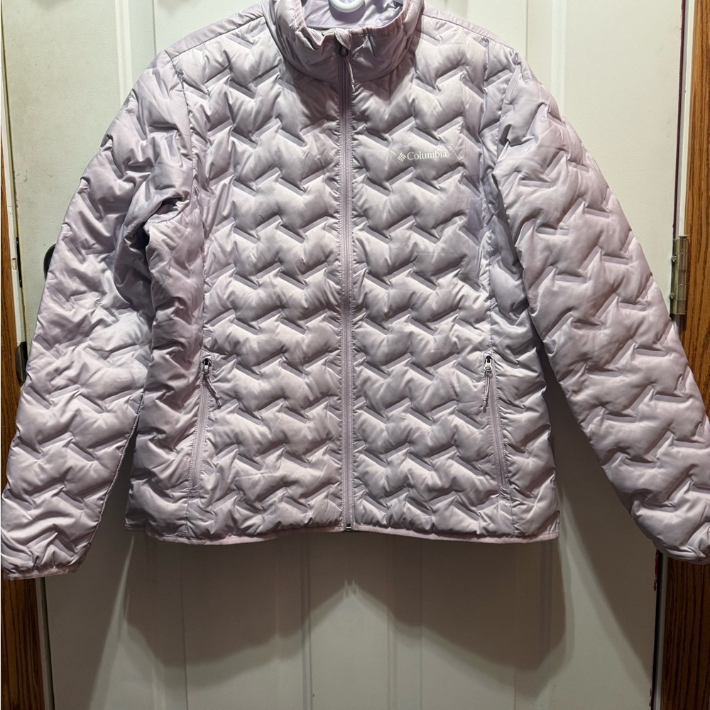 Columbia Women's Light Lilac Quilted Packable Chevron Puffer Jacket XXL